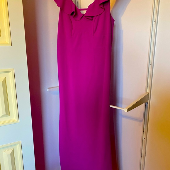 ABS Collection Magenta Maxi Dress Size 16 - Picture 2 of 6